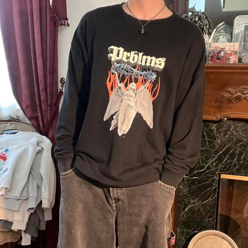 Jnco Men's Blue and Navy Jumper